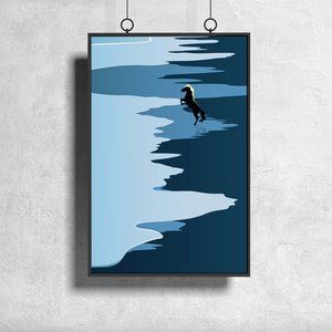 High tide horse illustration